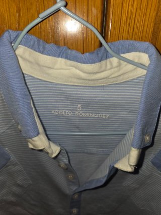 Polo Adolfo Dominguez Talla M Rayas Azules