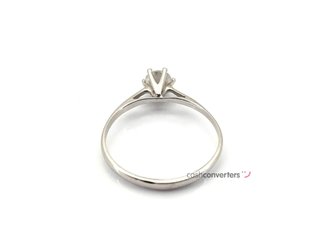 anillo oro 18k con piedra con circonita