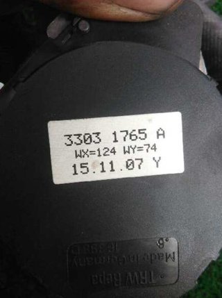 33031765a cinturón seguridad fiat panda 169 181689
