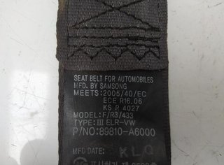 Cinturón seguridad 89810a6000 kia ceed tech 290067