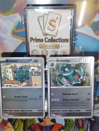2 Cartas Pokémon Reverse: Bronzor y Bronzong
