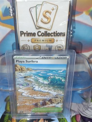 Carta Pokémon Estadio Playa Surfera Holográfica