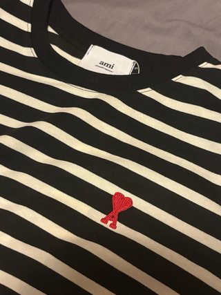 Camiseta Ami Paris Rayas - Talla S