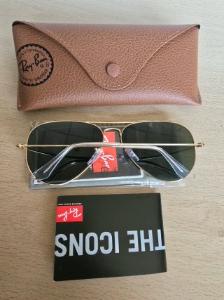 Gafas de sol Ray-Ban RB3025 Aviator Dorado/Verde