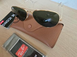 Gafas de sol Ray-Ban RB3025 Aviator Dorado/Verde
