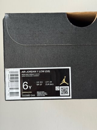 Nike Air Jordan 1 Low Iron Grey [38.5]