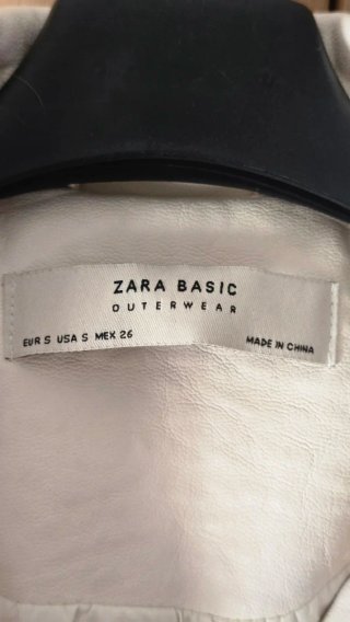 Chiodo Zara borchiato bianco Tg S