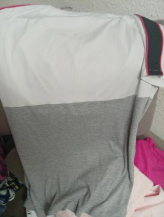 Camiseta SikSilk Blanca y Gris