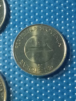 Monete Slovenia 1 Tolar 2 Tolar 5 Tolar