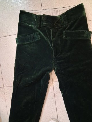 Pantalones de franela verde talla S