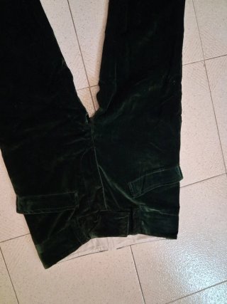 Pantalones de franela verde talla S