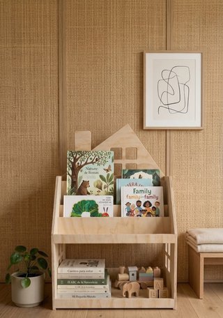 Estantería Montessori infantil casa madera