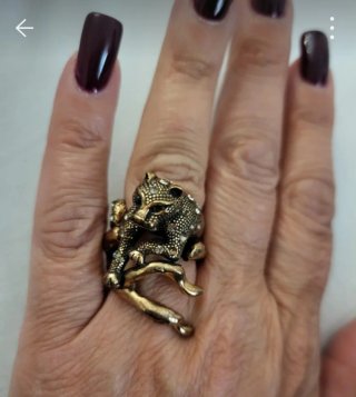 Anillo Bronce Pantera Talla 13