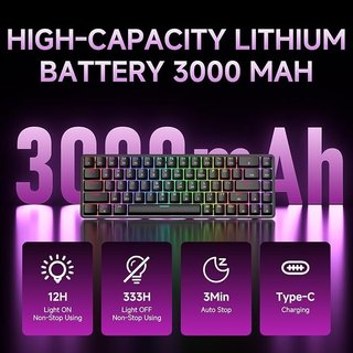 Dierya DK68 Teclado Mecánico Inalámbrico 68 Teclas