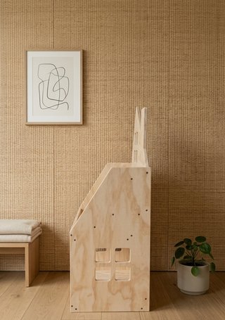 Mueble infantil Montessori casita de madera
