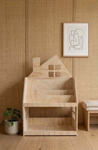Mueble infantil Montessori casita de madera