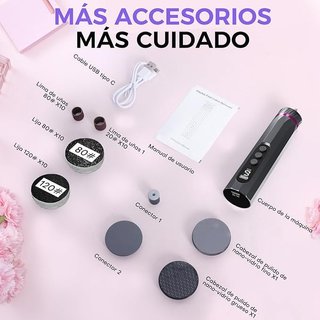 Bostar lima eléctrica 9 niveles LCD 42 recambios