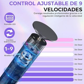 Bostar lima eléctrica 9 niveles LCD 42 recambios