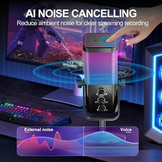 Socodox Micrófono RGB cancelación de ruido