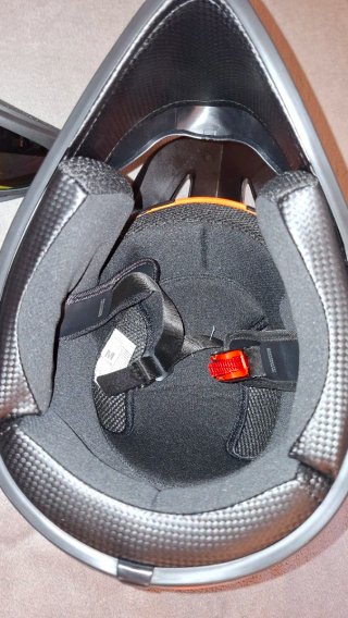 Casco Moto Infantil Naranja y Negro