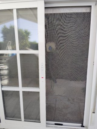 Ventana aluminio blanca + Reja