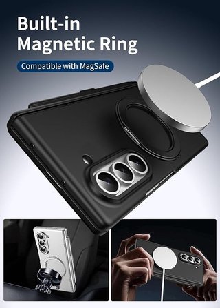 BAILI Funda MagSafe Lápiz Samsung Z Fold 6 Plata