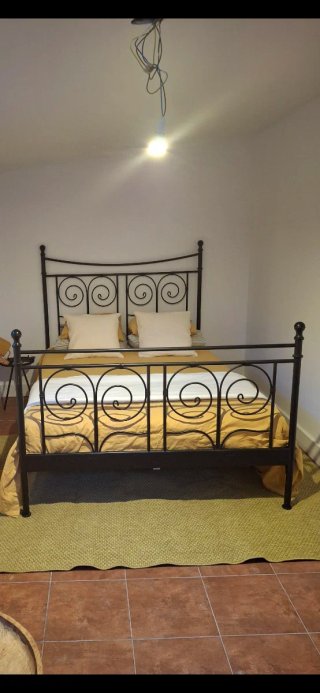 Cama Hierro Forjado Negra + Colchón 140x200