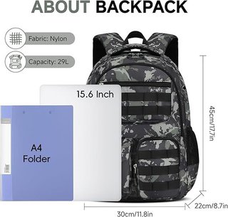 Mochila Escolar Camuflaje Tira Reflectante