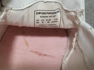 Scarpe slip on Emporio Armani bianche rosa