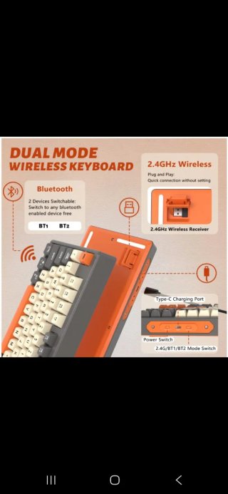 Teclado Gaming FreeWolf 87 Key Inalámbrico