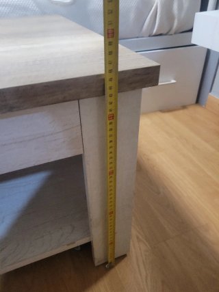 Mesa de centro elevable madera y con ruedas