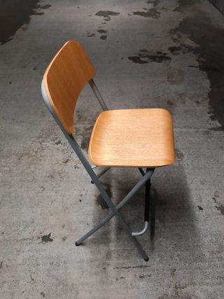 Sillas altas plegables madera y metal