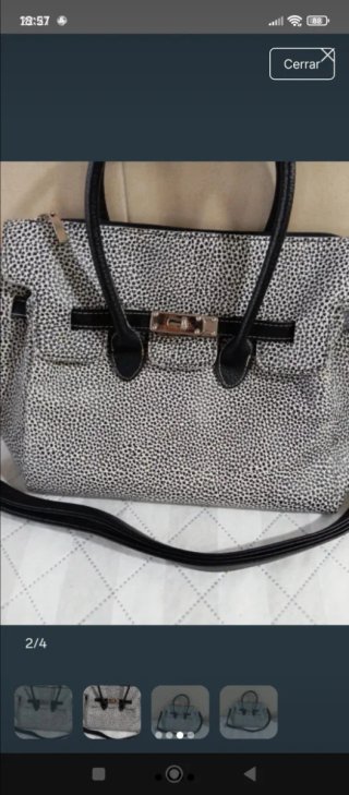 Bolso blanco y negro