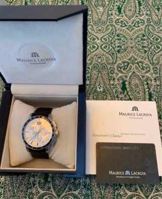 Maurice Lacroix Reloj Suizo Negro/Plateado
