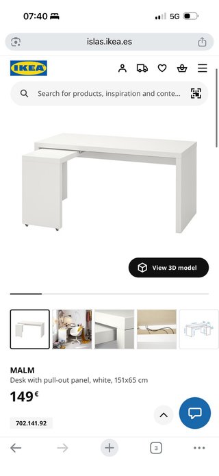 Mesa de escritorio blanca,