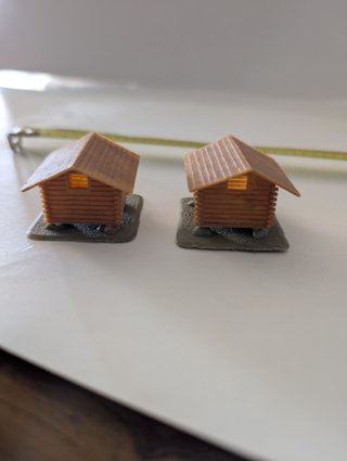 4 casas montaña y 2 cabañas escala N