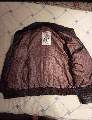 Chaqueta de piel Dynasty marrón