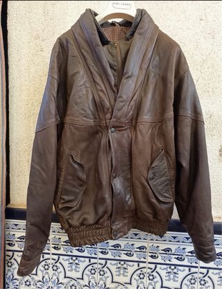 Chaqueta de piel Dynasty marrón