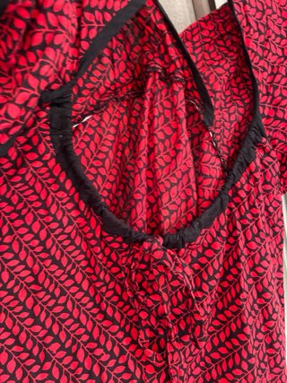Vestido rojo estampado