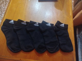 Calcetines Adidas Negros Tobilleros (Pack 5)