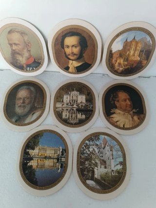 Set di 8 sottobicchieri König Ludwig Weissbier Baviera