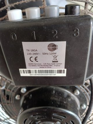 Ventilador de pie Equation negro/plateado