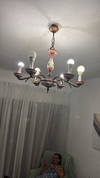Unica de porcelana Lámpara antigua estilo cuerno