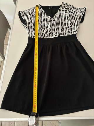 Abito donna fantasia bianco/nero