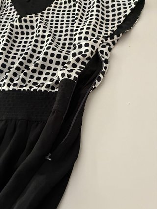 Abito donna fantasia bianco/nero
