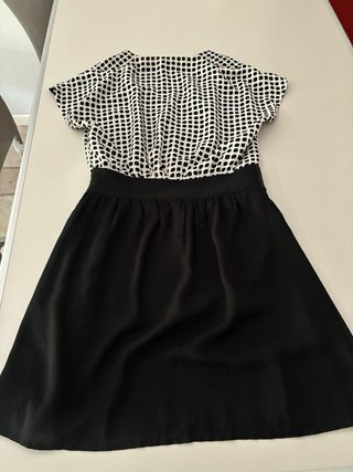 Abito donna fantasia bianco/nero