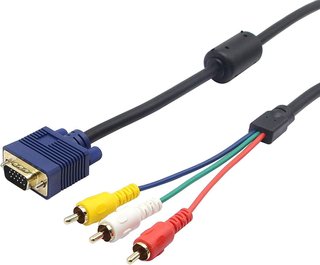 VGA to RCA AV VGA/HD15/RGB a 3 RGB Componente para TV/HDTV Cable 2 Metros
