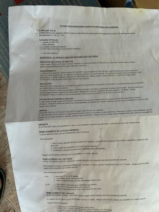 Lámpara UV anti mosquitos