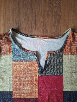 Blusa Patchwork Manga Larga