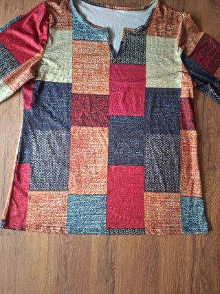 Blusa Patchwork Manga Larga